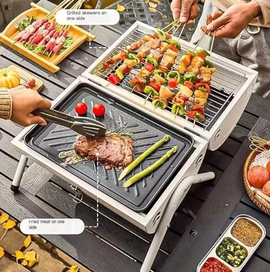 *1 OG Tent Package (One Tent One Portable BBQ One Solar Panel Light One Table with 4 chairs)