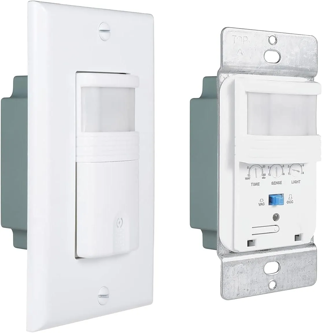 10 Pack Motion Sensor Light Switch, Neutral Wire Required, Single Pole Only (Not 3-Way), Indoor in-Wall Occupancy Sensor with Wall Plate, Adjustable Timer, Title 24, UL Certified, White