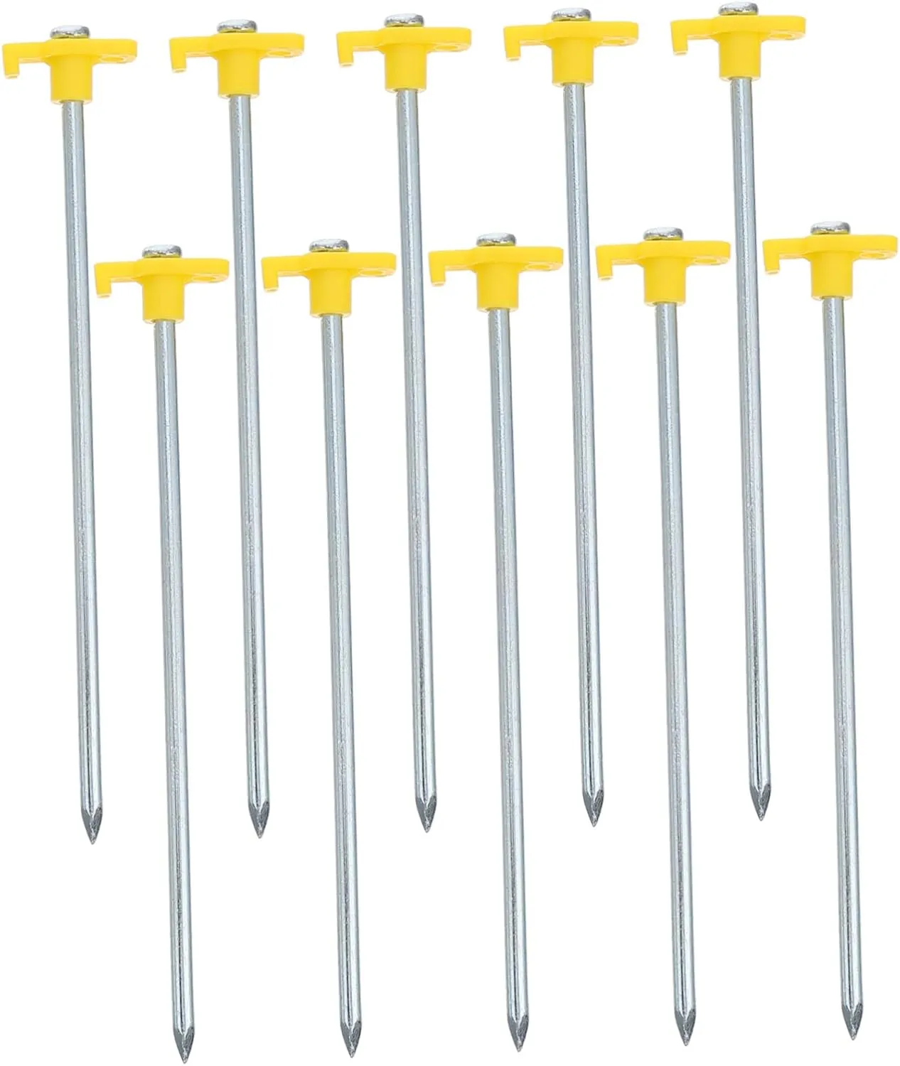 10Pcs Lengthened Camping Tent Stakes Durable Ground Nails for Outdoor Use Heavy Duty Pegs for Secure Tenting Hard Soil for Family Camping Trips