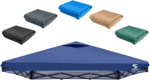 10x10 Pop Up Canopy Replacement Top Cover with Air Vent for Straight Leg Canopy Tent, Waterproof for Outdoor Garden Patio Camping Sun Shade(Top Only) (Navy Blue, 2)