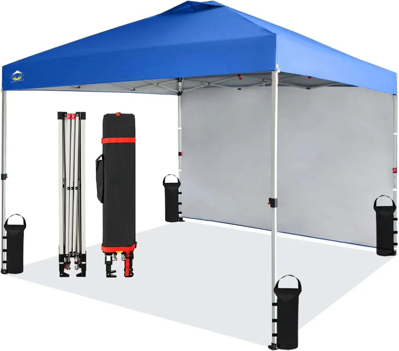 10x10 Portable Pop-Up Canopy Tent with Sidewall