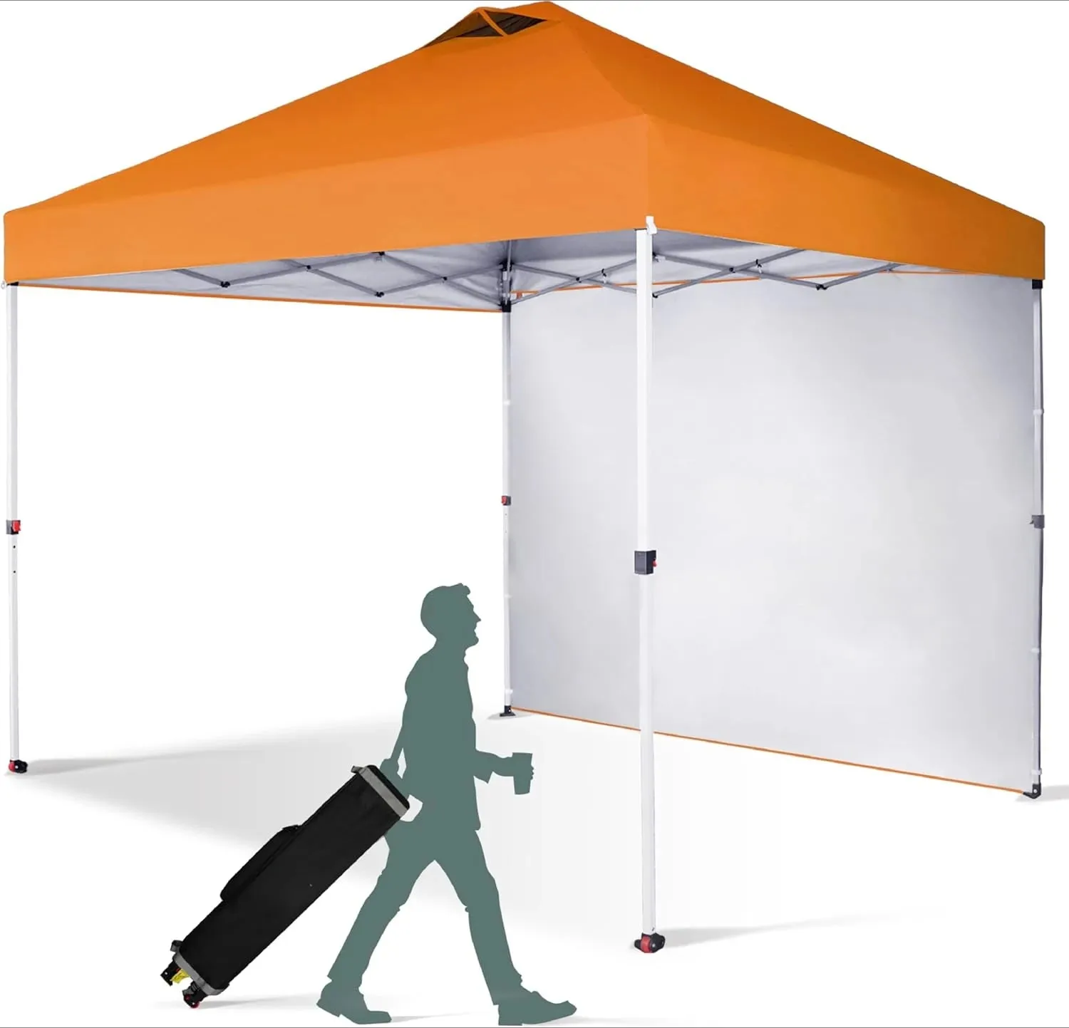 10x10 Portable Pop-Up Canopy Tent with Sidewall