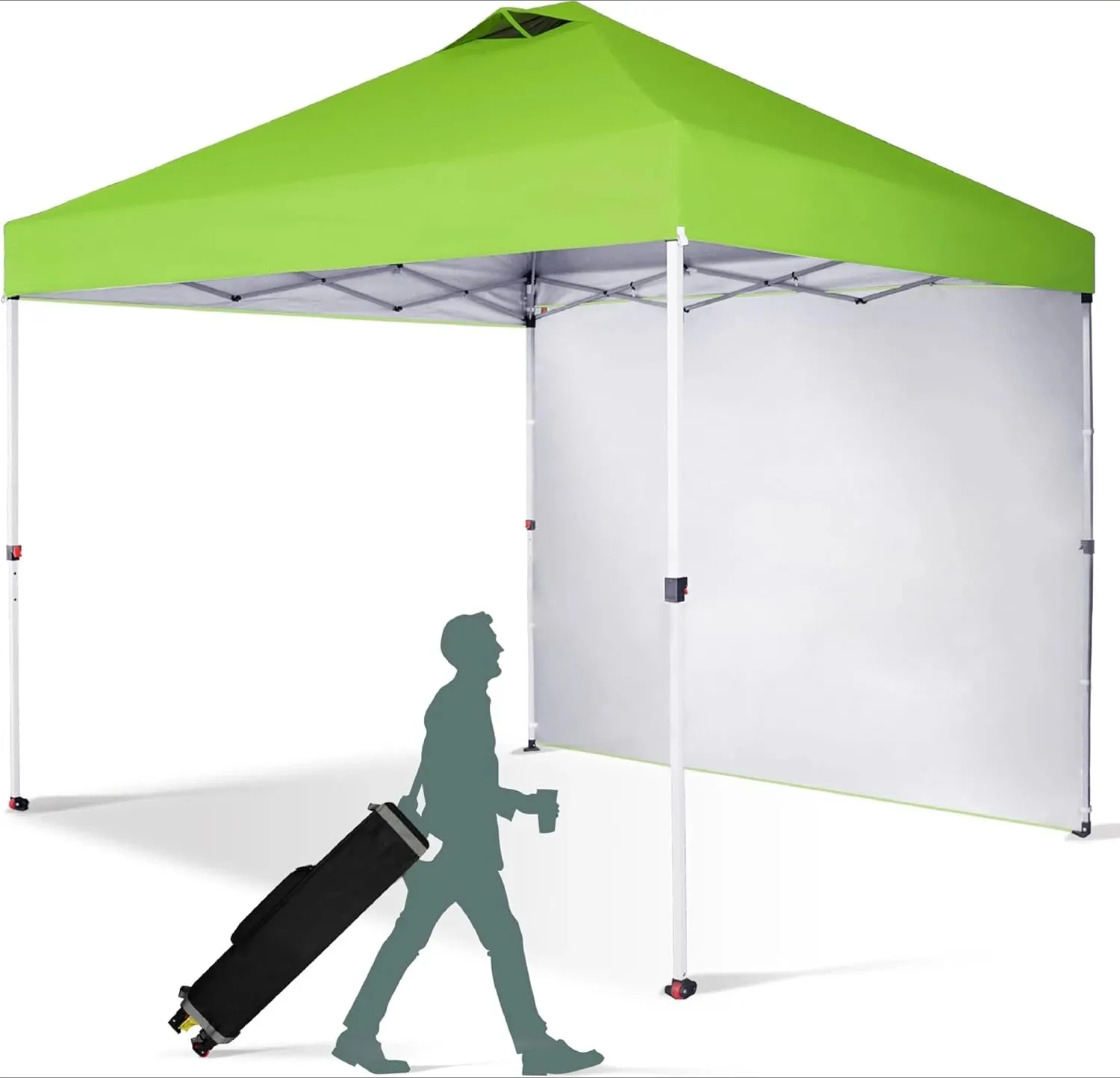 10x10 Portable Pop-Up Canopy Tent with Sidewall
