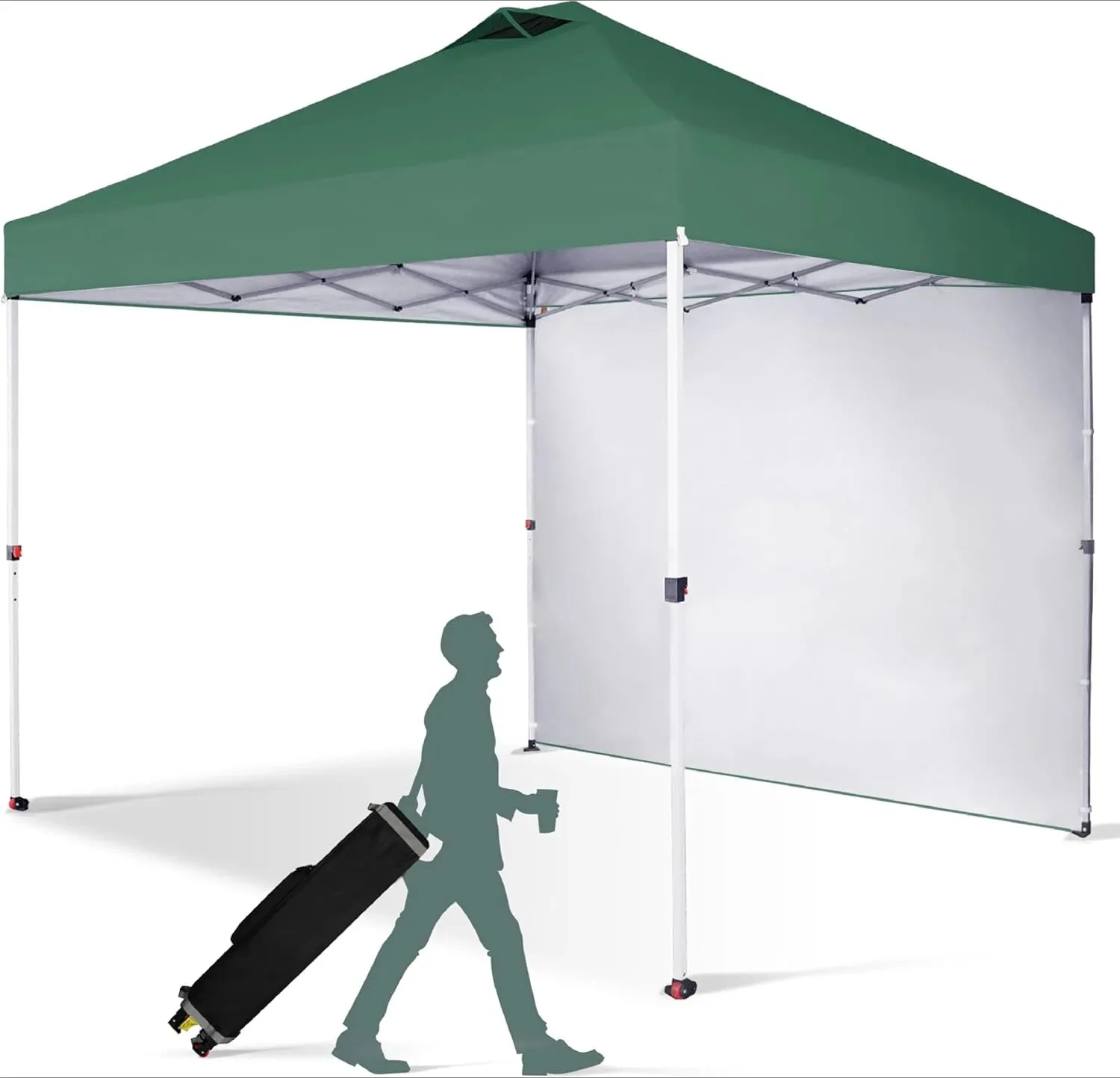 10x10 Portable Pop-Up Canopy Tent with Sidewall