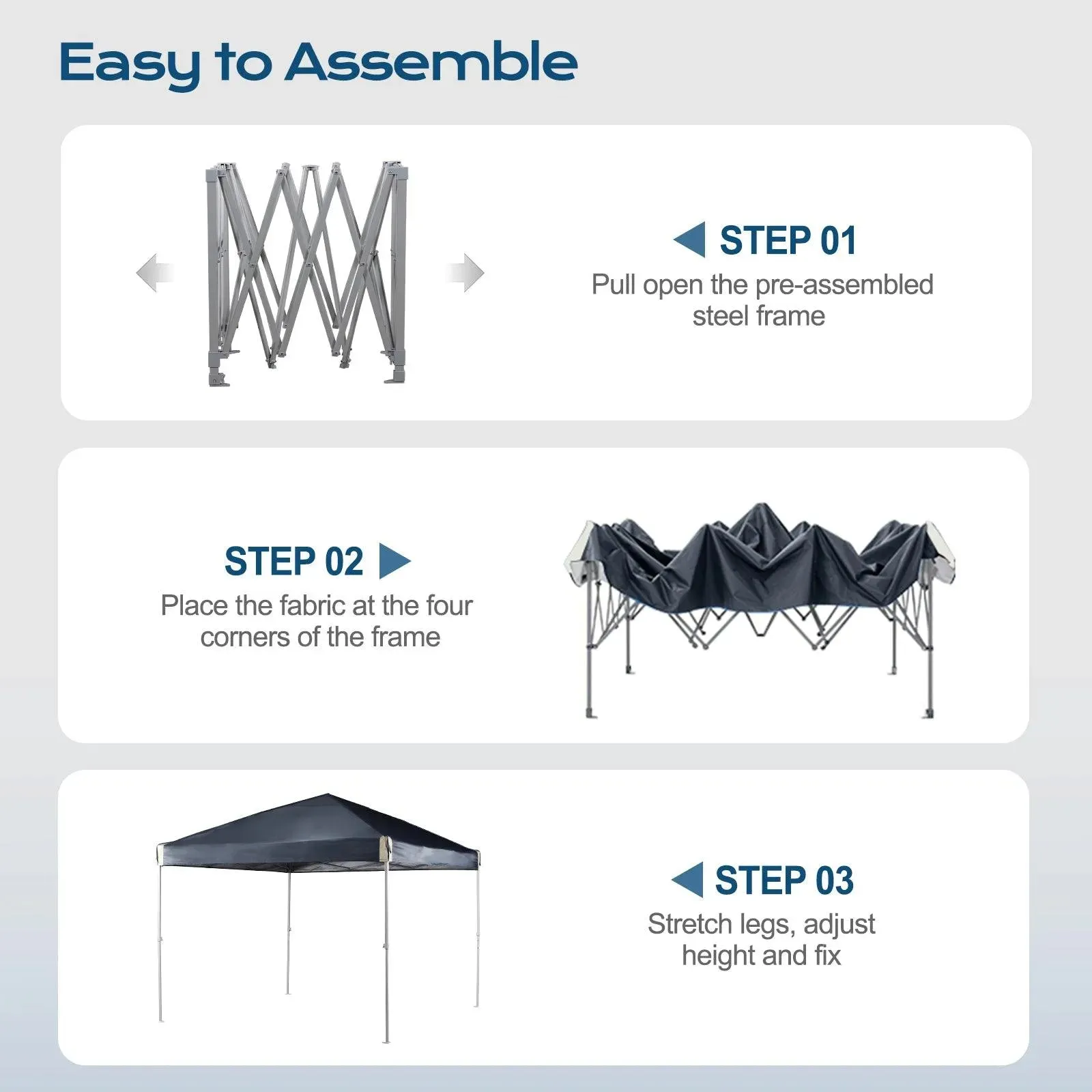 10x10/12x12 ft. Pop Up Canopy Tent with Roller Bag