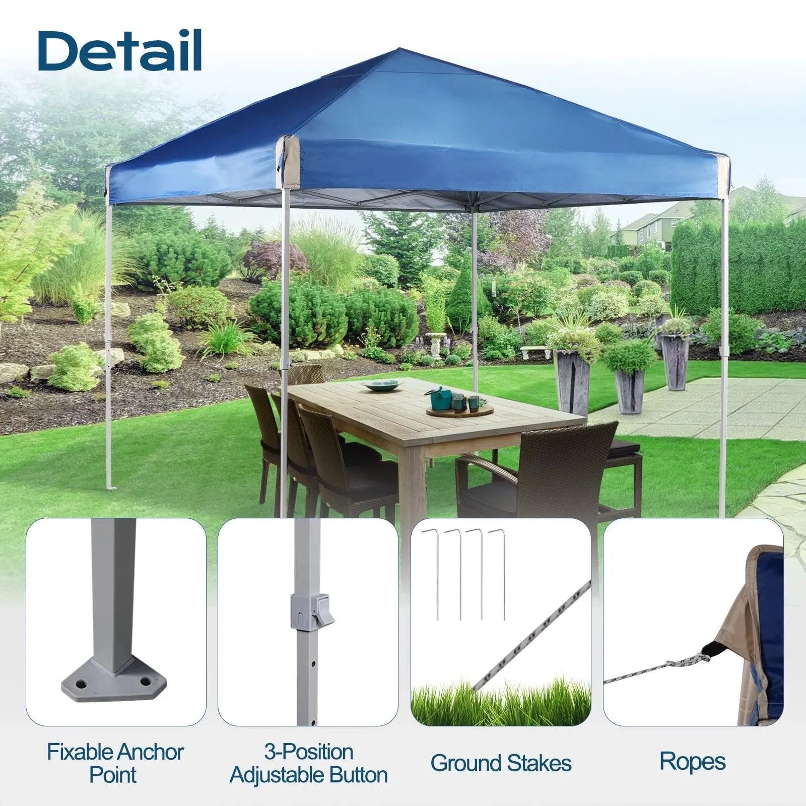 10x10/12x12 ft. Pop Up Canopy Tent with Roller Bag