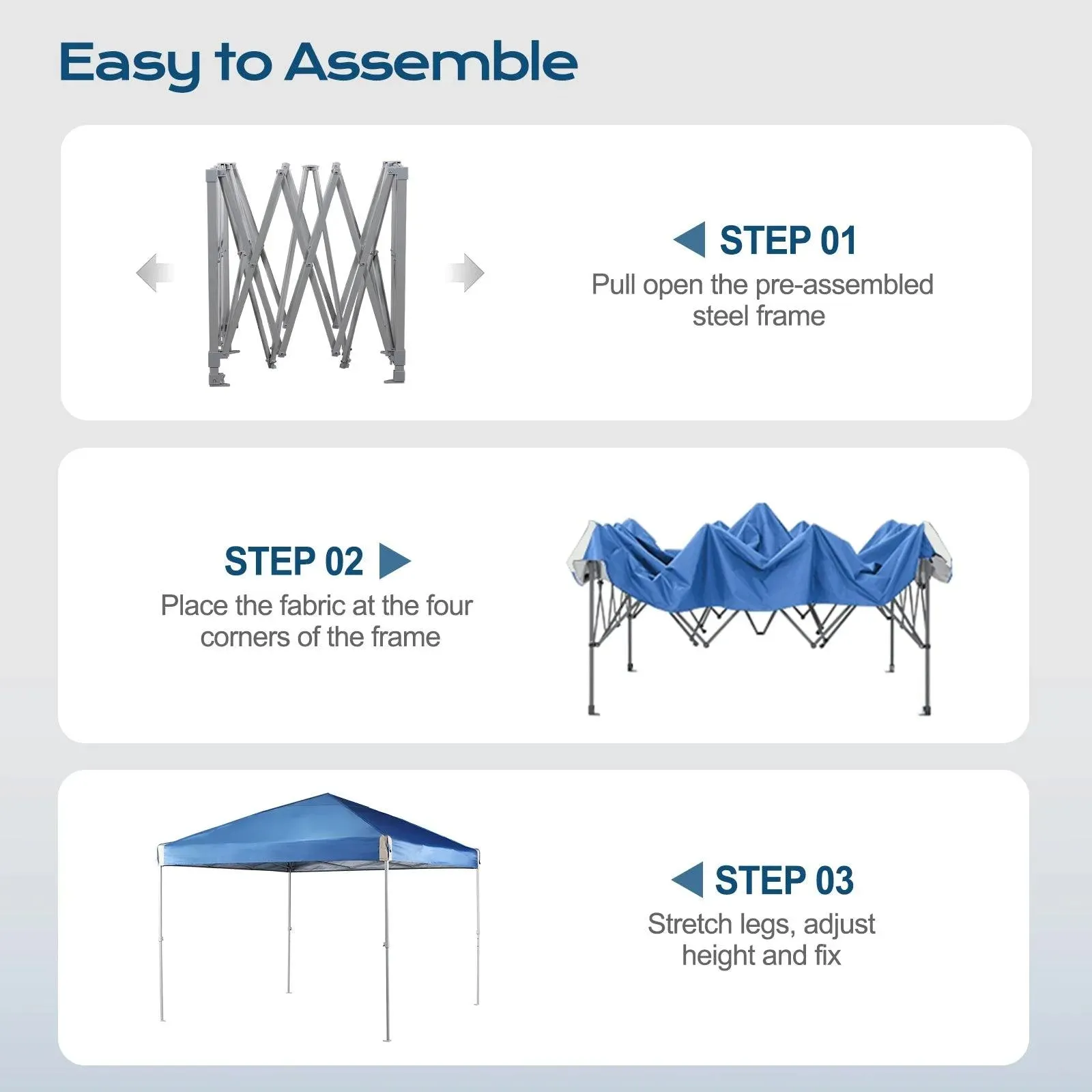 10x10/12x12 ft. Pop Up Canopy Tent with Roller Bag