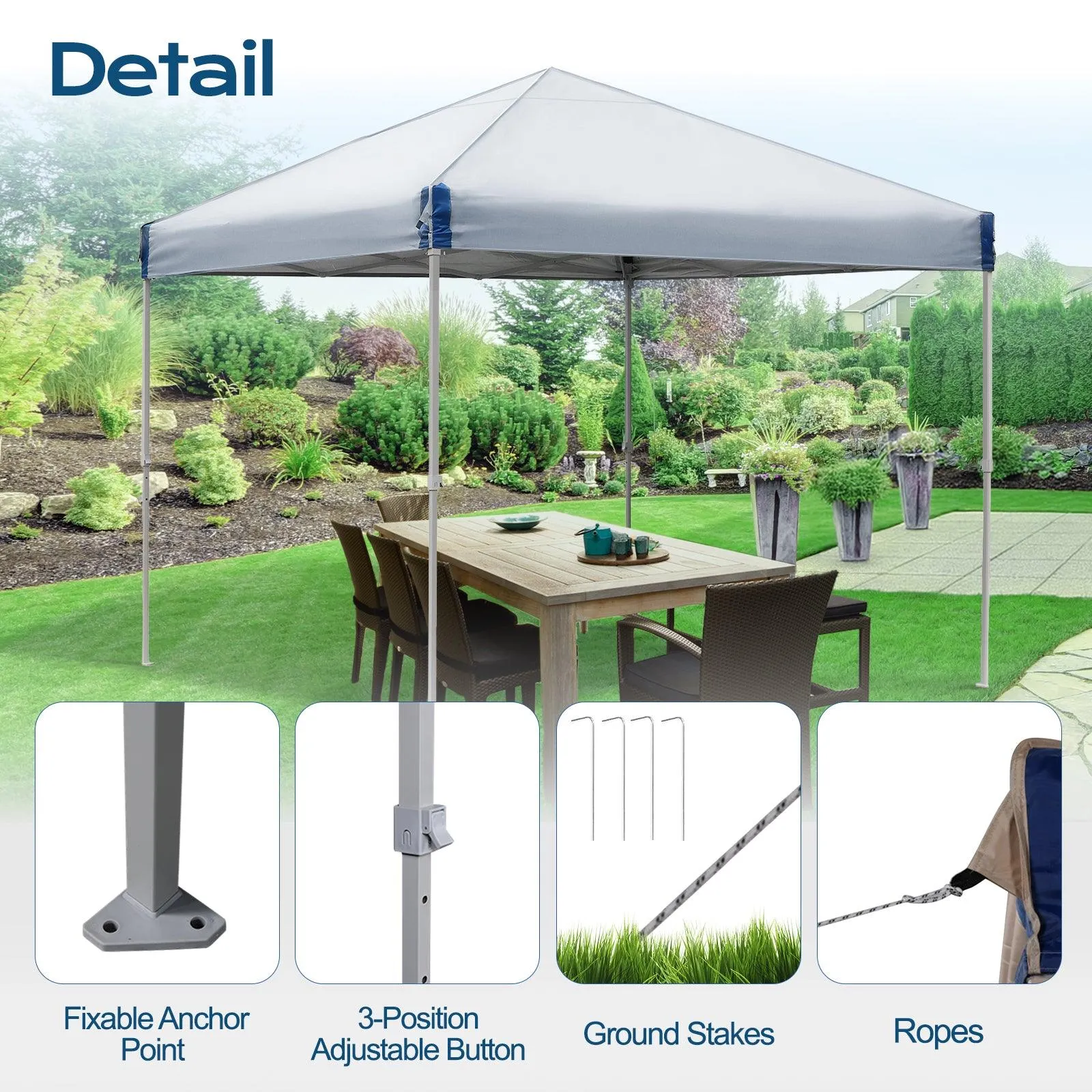 10x10/12x12 ft. Pop Up Canopy Tent with Roller Bag