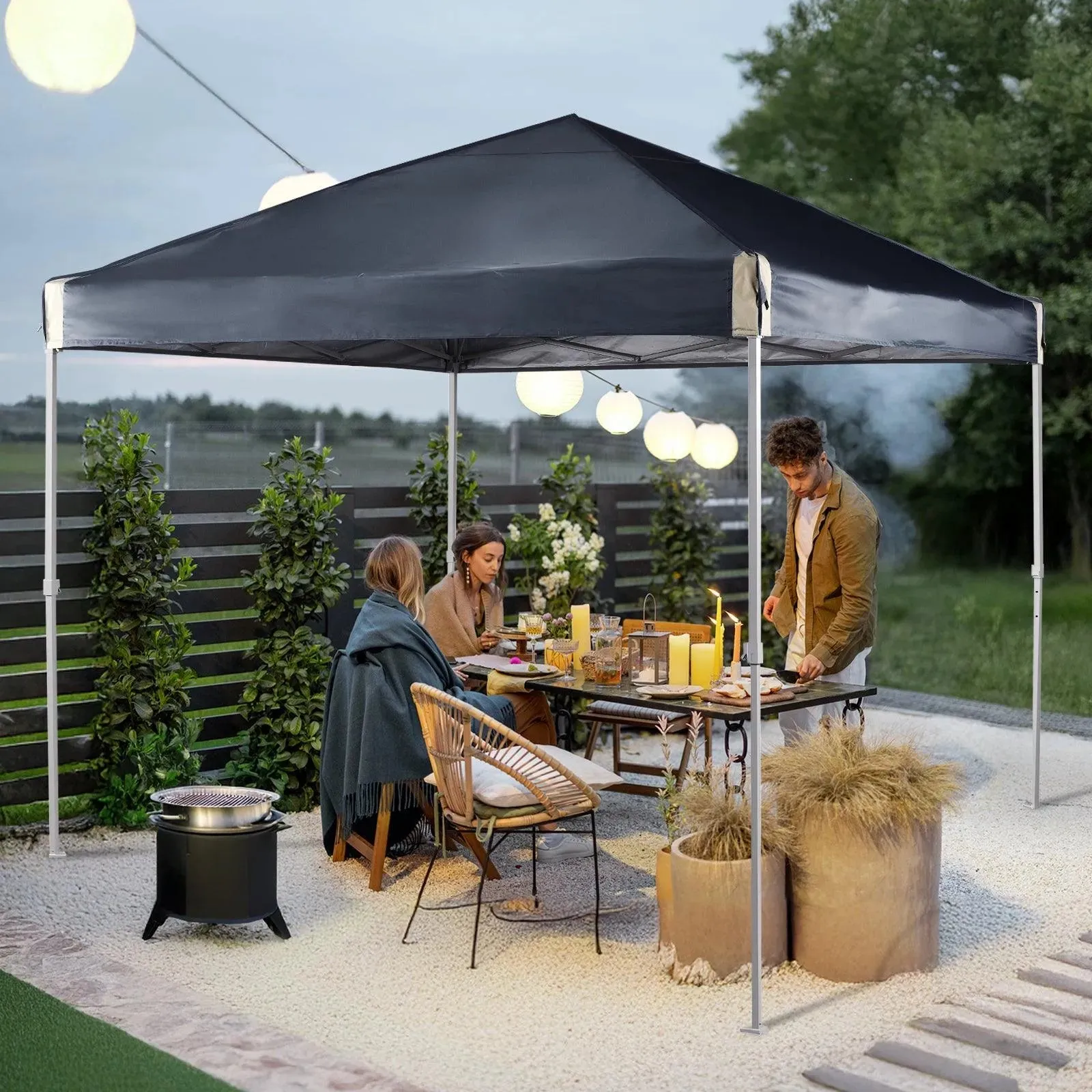 10x10/12x12 ft. Pop Up Canopy Tent with Roller Bag
