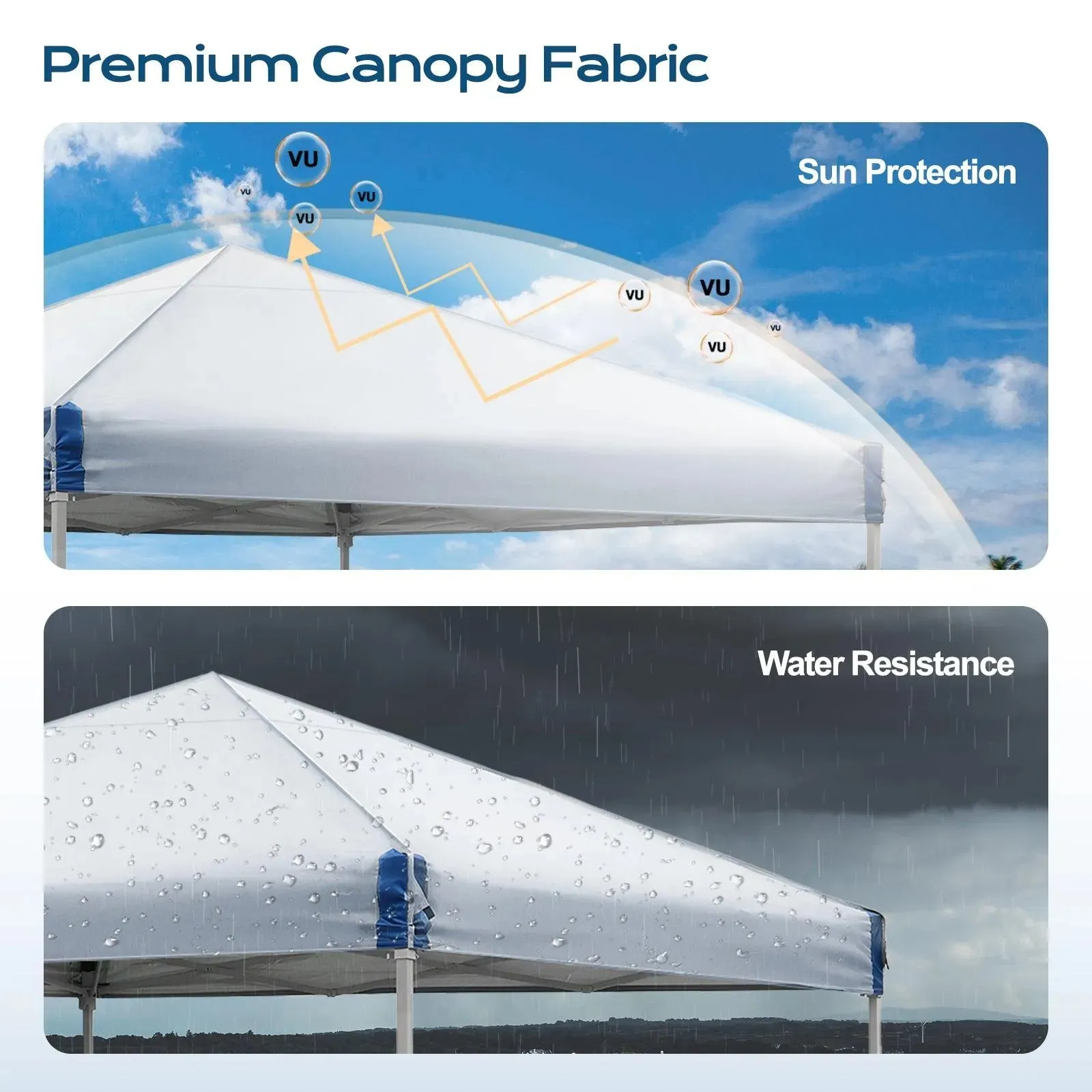 10x10/12x12 ft. Pop Up Canopy Tent with Roller Bag