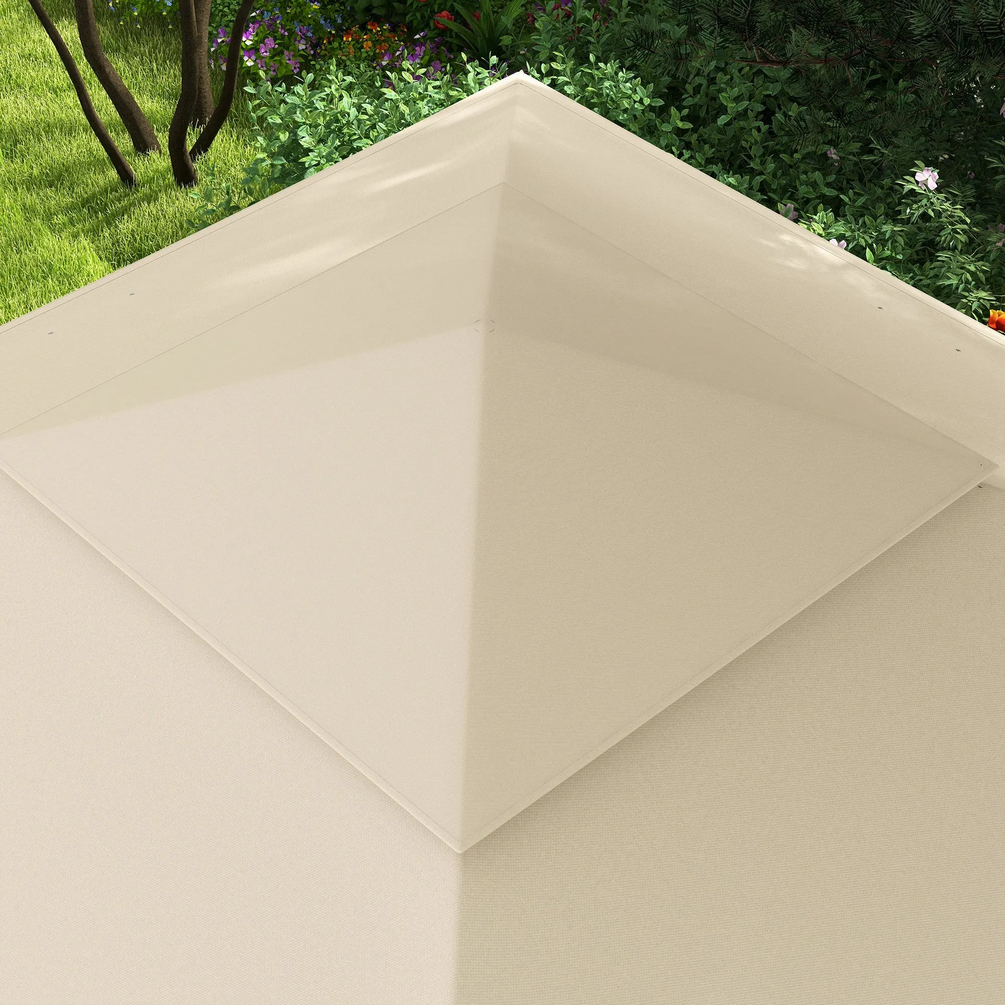 11'x11' Pop-Up Gazebo Shelter with Zipper Netting & Carry Bag, Beige