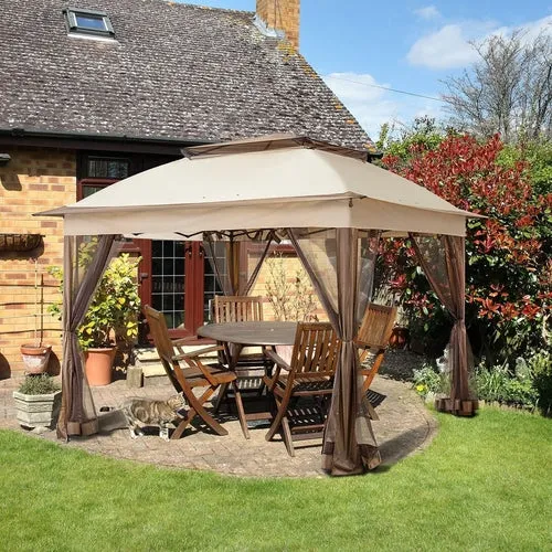 11X11 Pop up Instant Gazebo Tent with Mosquito Netting Outdoor Canopy
