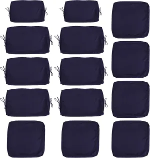 14-Piece Outdoor Cushion Covers for Sectional Wicker Patio Cushion Covers Water Resistant and UV Proof All -Weather Seat Covers with Zipper 3 Sizes