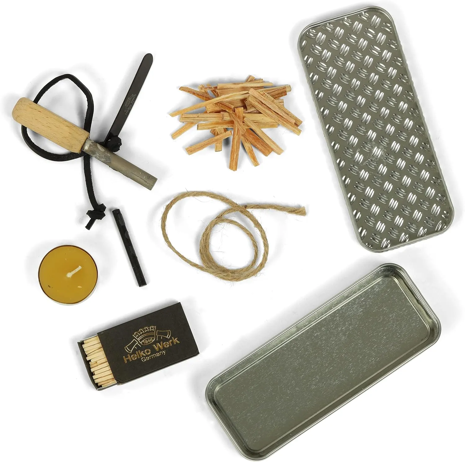 1844 Helko Werk Germany Wilderness Fire Starter Kits - Assorted Sizes