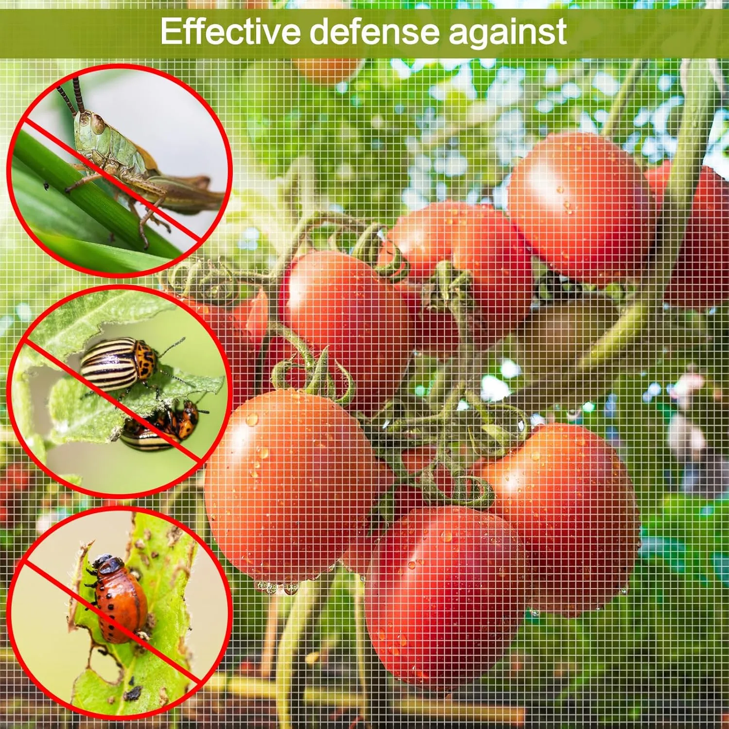 2 Pack 6.5x10ft Garden Netting - Ultra Fine Mesh Plant Covers to Keep Small Animals Pest Out, Bird Barrier Screen for Protecting Vegetables Fruits Flowers Raised Beds (Without Support Pole)