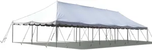 20' x 60' Premium Canopy Pole Tent | White | Indoor/Outdoor | 240 Person Capacity | for Parties, Weddings, and Events | Commercial and Residential Use