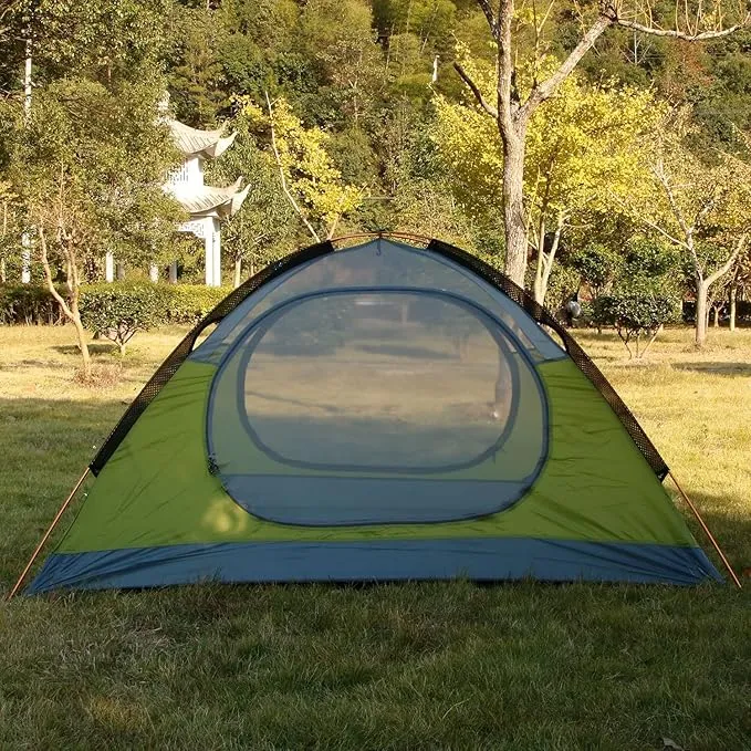 3-4 Season 2 3 Person Lightweight Backpacking Tent Windproof Camping Tent Awning Family Tent Two Doors Double Layer with Aluminum rods for Outdoor Camping Family Beach Hunting Hiking Travel