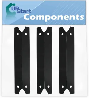 3 Pack BBQ Grill Heat Shield Plate Tent Replacement for Brinkmann 810 4580 S, Charmglow 810 7600 S, Charmglow 810 7440 S, Brinkmann 810 1575 W - bbq Porcelain Steel Flame Tamer, Burner Cover 17 3/4"