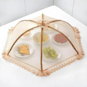 (3 pack) Extra Large Food Cover, 32"x32" Pop-Up Food Nets, Mesh Food Covers Tent Umbrella for Outdoors, Screen Tents, Parties Picnics, BBQs, Reusable and Collapsible Food Tents