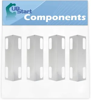 4 Pack BBQ Grill Heat Shield Plate Tent Replacement for Ducane Affinity 3100, Affinity 4100, Affinity 4200, 3100, 4100, Affinity 3400, Affinity 4400, 4200, 3200, 3400,Part 99351 - Burner Cover 15 3/8"