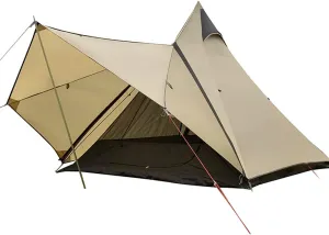 4 Person Tent for Camping Pyramid Teepee Tent Outdoor Portable Double Layers Indian Tent for Outdoor Family Hiking Yurt Tent