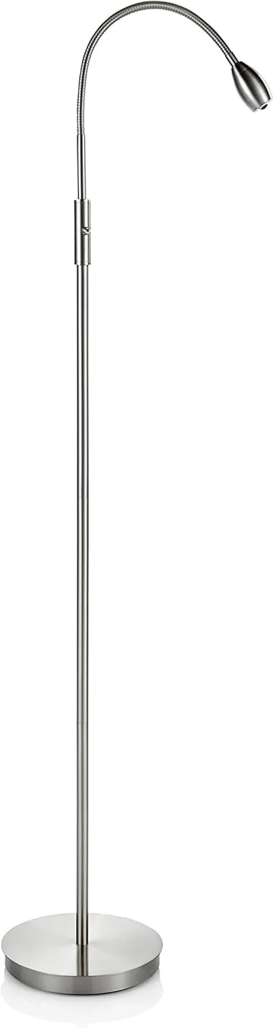 402071-15, FOCUS Adjustable Beam LED Floor Lamp,Metal, Nickel