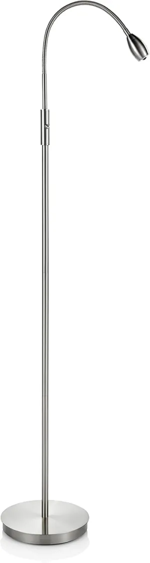 402071-15, FOCUS Adjustable Beam LED Floor Lamp,Metal, Nickel