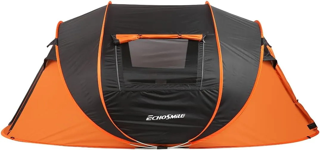 5-8 Person Pop Up Camping Tent for Boat & Beach, Instant Setup in 10 Seconds, Spacious 96"x57" with 4 Mesh Windows, Lightweight 7.17 lbs for Family Outdoor Adventures