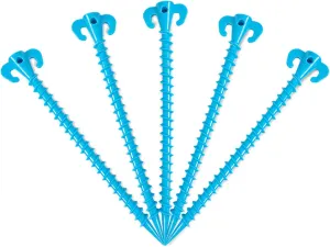 5Pcs Plastics Tent Pegs Set Heavy Duty Tent Nails for Fixing Camping Tent Rain Tarps Garden Awnings Pegs for Outdoor