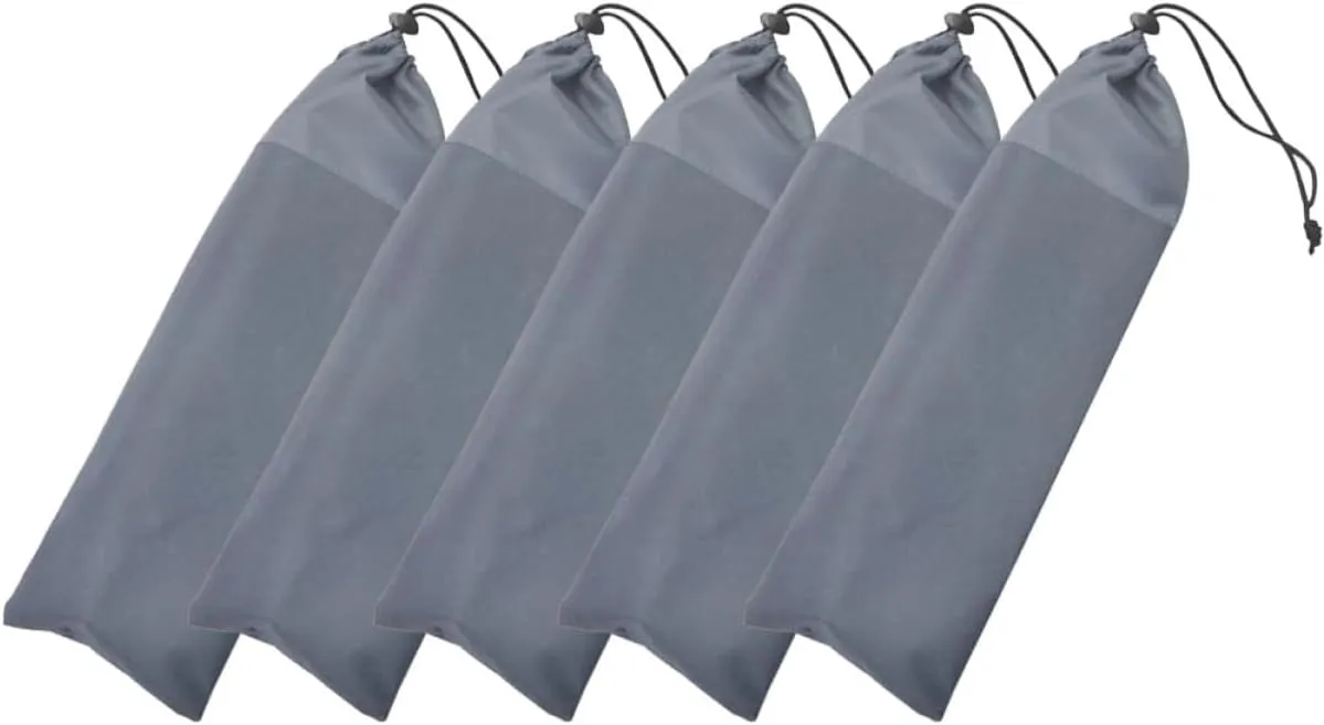 5Pcs Tent Spikes Storage Bags Durable Oxford Cloth Camping Accessory Pouches for Tent Pegs Ground Nails Wind Ropes and Camping Tools Convenient Organization for Outdoor