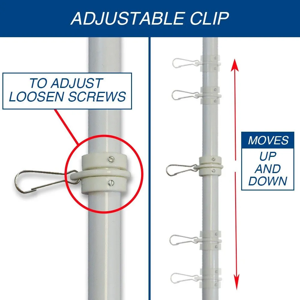 6ft Aluminum Flag Pole (Ball Top)