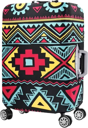 7-Mi Travel Luggage Cover Elastic Sleeve 26"-28" Anti-Scratch Suitcase Protector Cover Size L, Bohemia