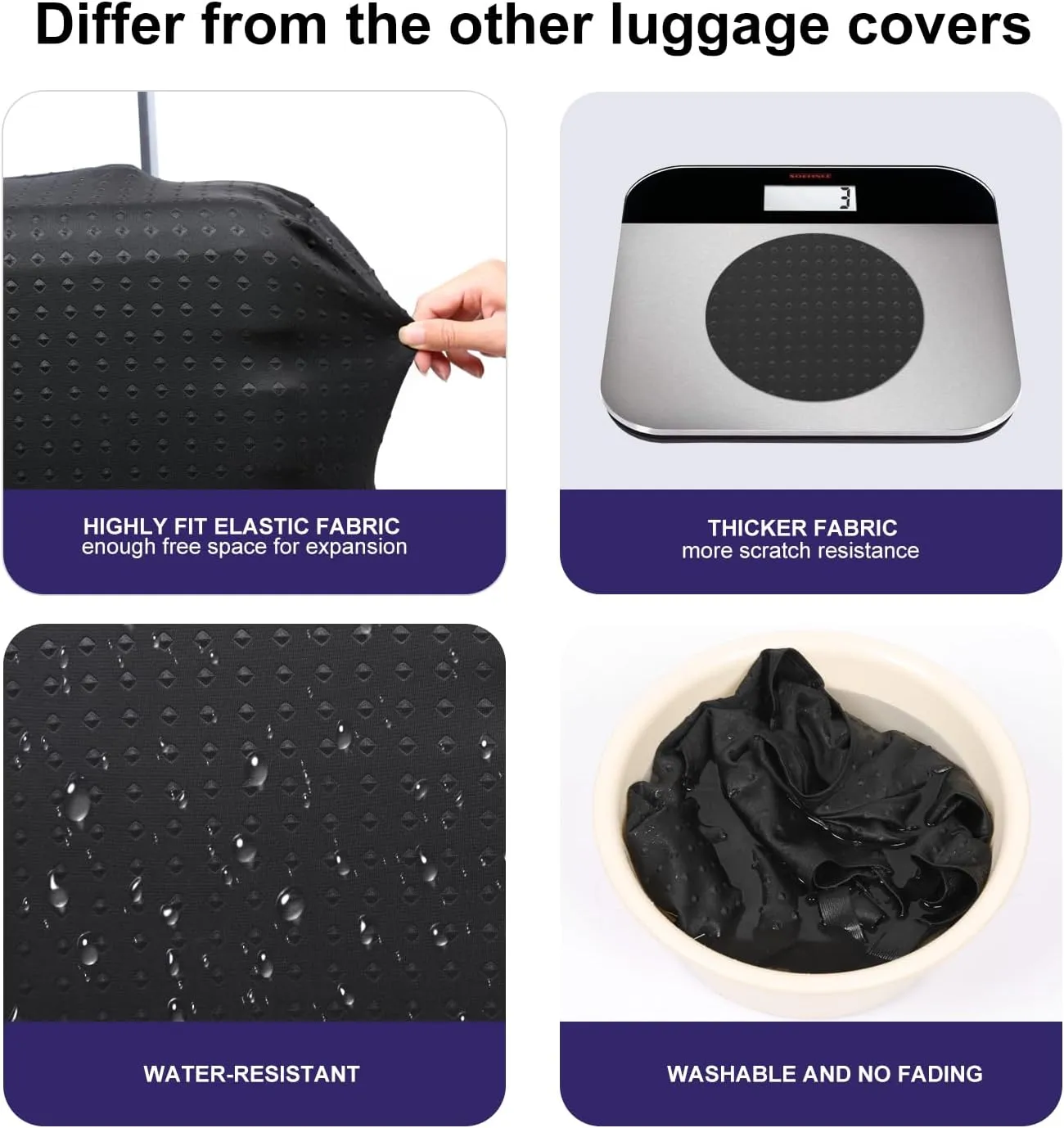 7-Mi Travel Luggage Cover Elastic Sleeve 26"-28" Anti-Scratch Suitcase Protector Cover Size L, Bohemia