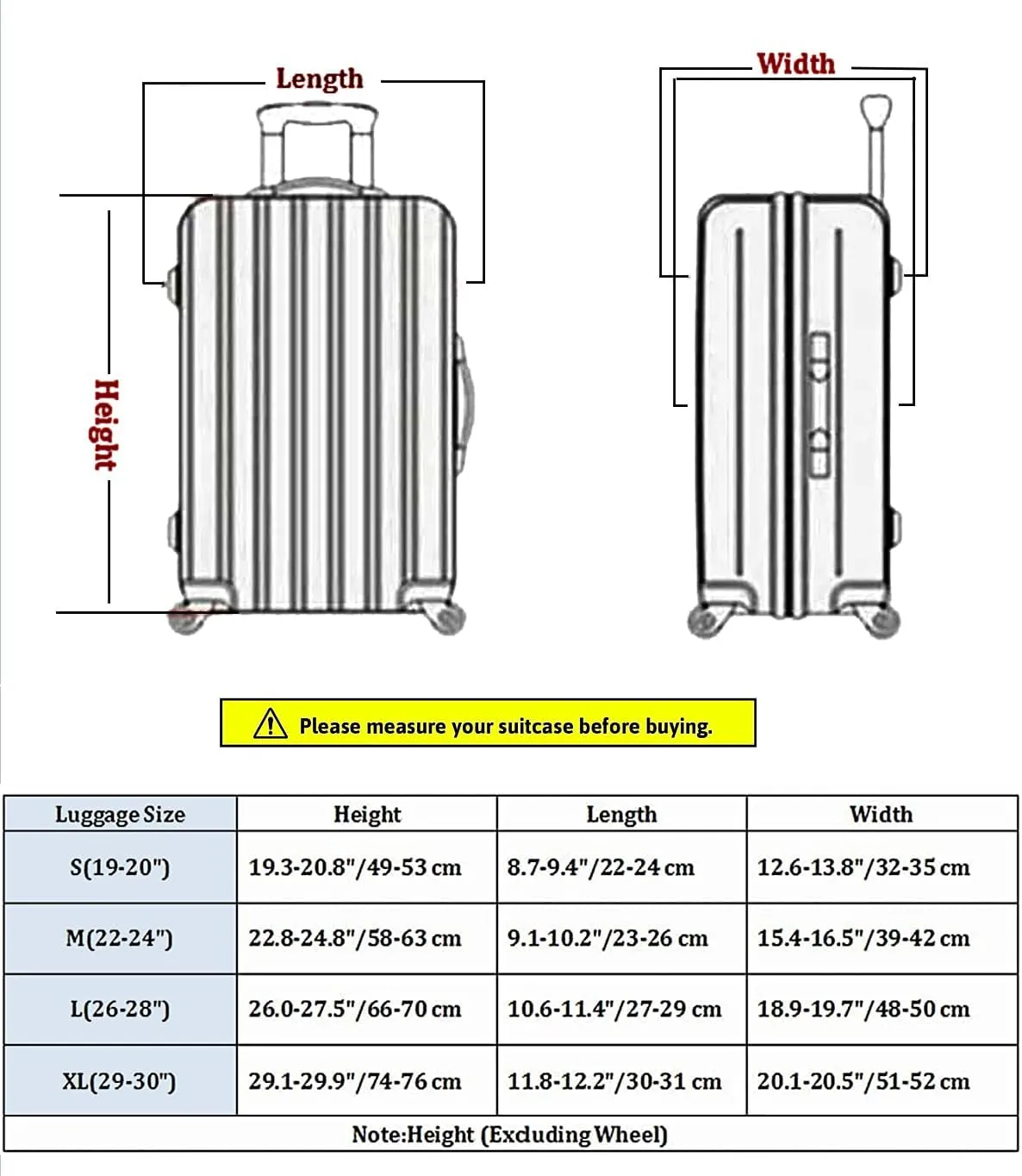 7-Mi Travel Luggage Cover Elastic Sleeve 26"-28" Anti-Scratch Suitcase Protector Cover Size L, Bohemia