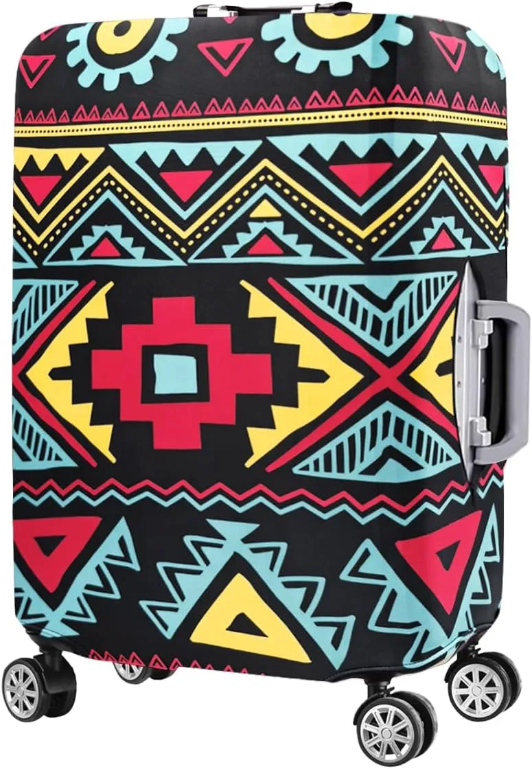 7-Mi Travel Luggage Cover Elastic Sleeve 26"-28" Anti-Scratch Suitcase Protector Cover Size L, Bohemia