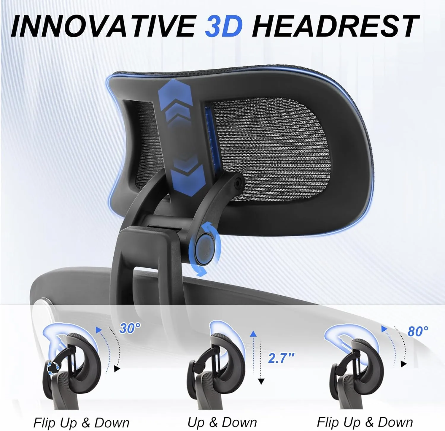 700lbs Ergonomic Office Chair,Upgrade Big and Tall Office Chairs for Heavy People,Mesh High Back Desk Chair with 5D Flip Arms Large Wheels,Adjustable Headrest & Lumbar Support,Wide Executive Chairs