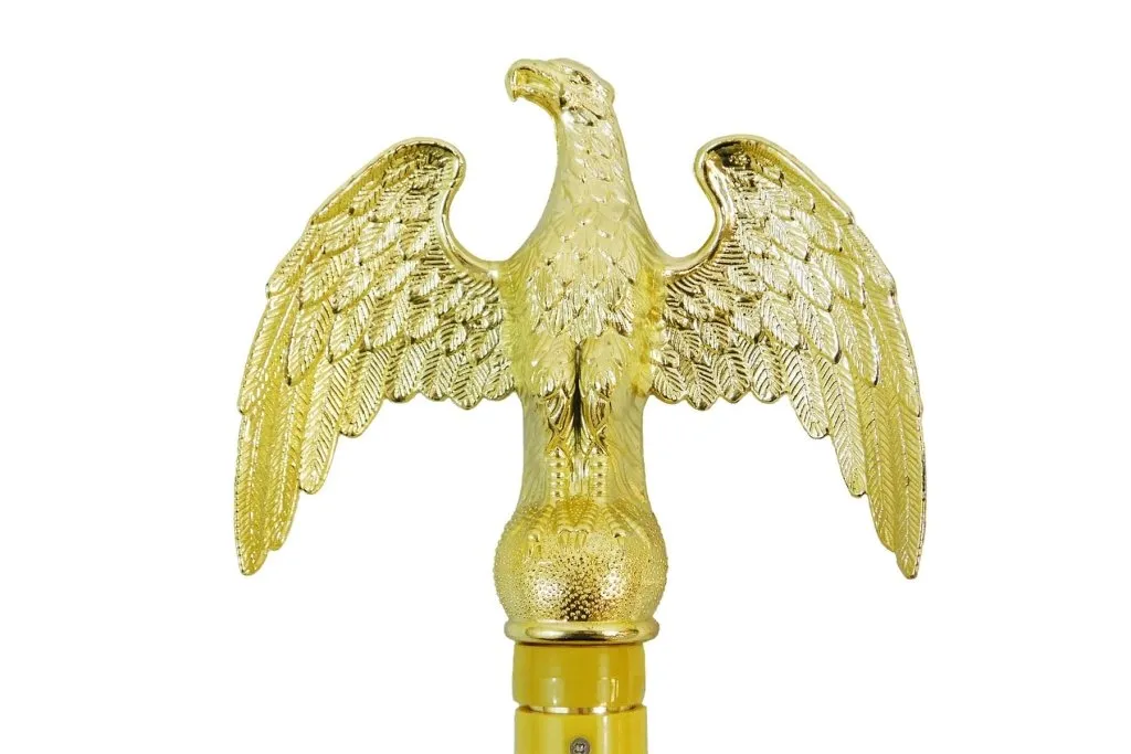 8ft Silver Aluminum Flag Pole (Eagle Top)