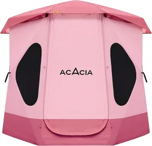 ACACIA Camping Tent, 2-3 Person Pop Up Camping Tent with 8 Windows and Footprint, Waterproof Windproof Easy Setup Hub Tent for Family Camping, Hiking and Glamping