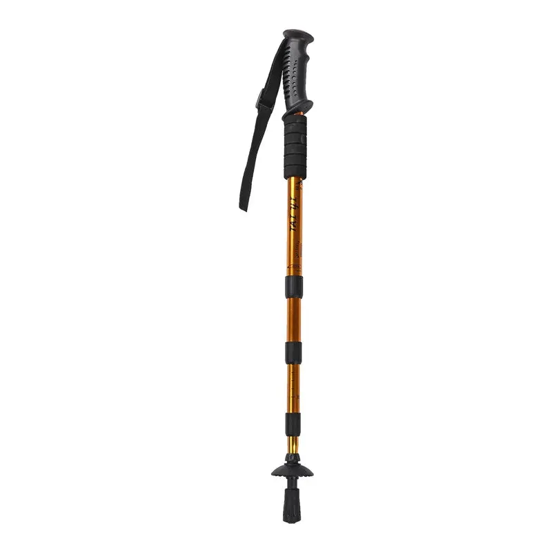 Adjustable High-Strength Alloy Trekking Pole - 110cm Wood Handle Hiking Accessory for Men and Women