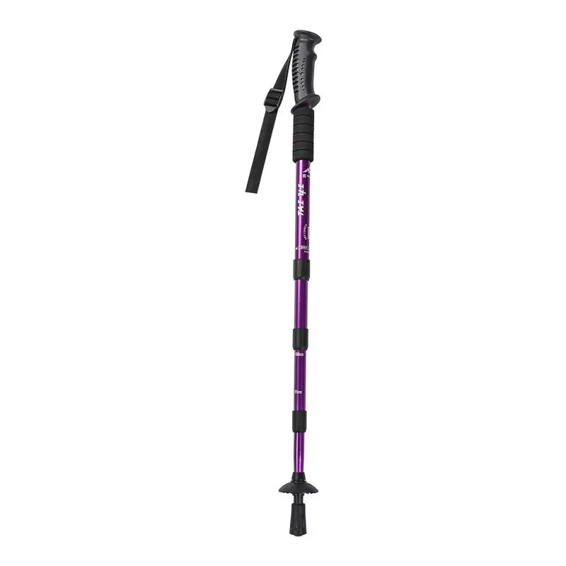 Adjustable High-Strength Alloy Trekking Pole - 110cm Wood Handle Hiking Accessory for Men and Women