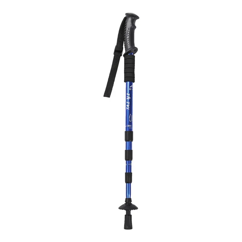 Adjustable High-Strength Alloy Trekking Pole - 110cm Wood Handle Hiking Accessory for Men and Women