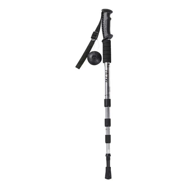 Adjustable High-Strength Alloy Trekking Pole - 110cm Wood Handle Hiking Accessory for Men and Women