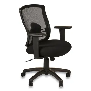 Alera® Alera Etros Series Mesh Mid-Back Petite Swivel/Tilt Chair, Supports Up to 275 lb, 17.71" to 21.65" Seat Height, Black