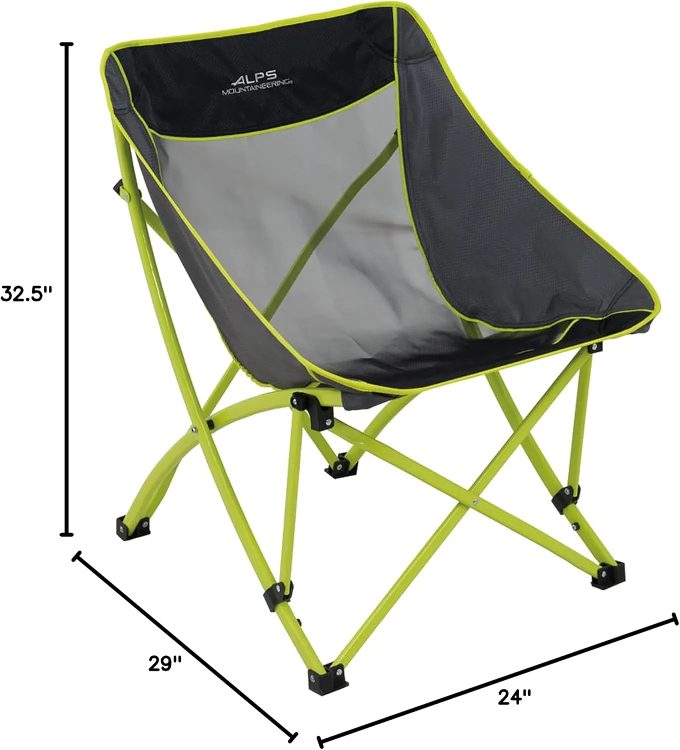 ALPS Mountaineering Camber Chair, One Size - Charcoal/Citrus