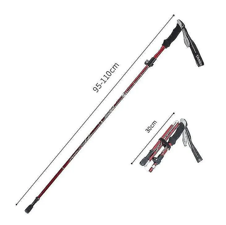 Aluminum Alloy Climbing Stick - Folding Telescopic Collapsible Trekking Pole