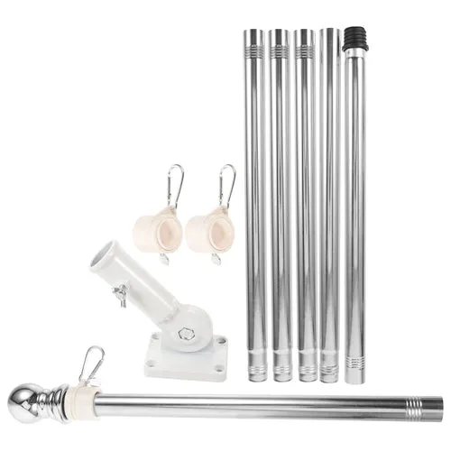 Aluminum Alloy Flag Pole with 180 Degree Adjustable Base