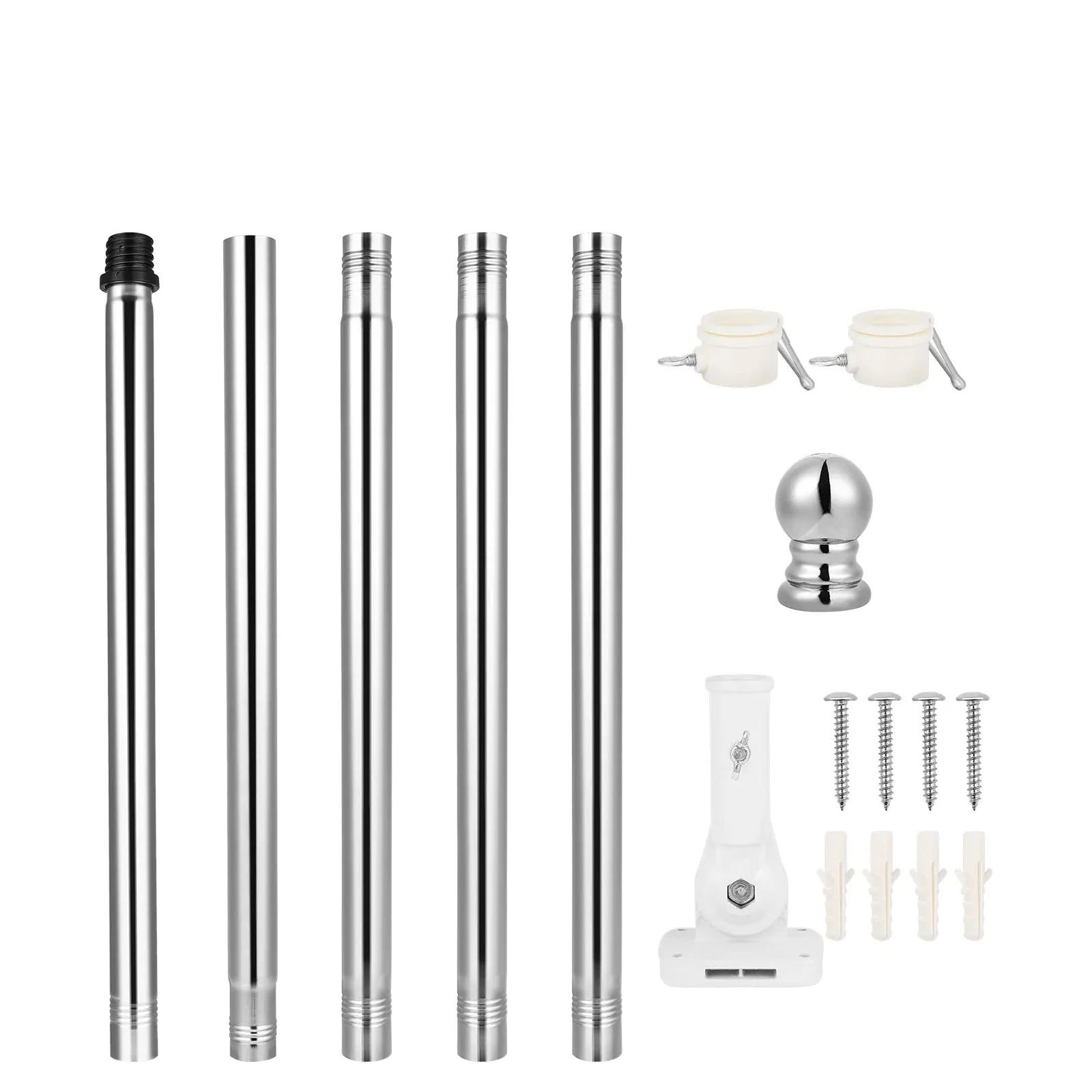 Aluminum Alloy Flag Pole with 180 Degree Adjustable Base