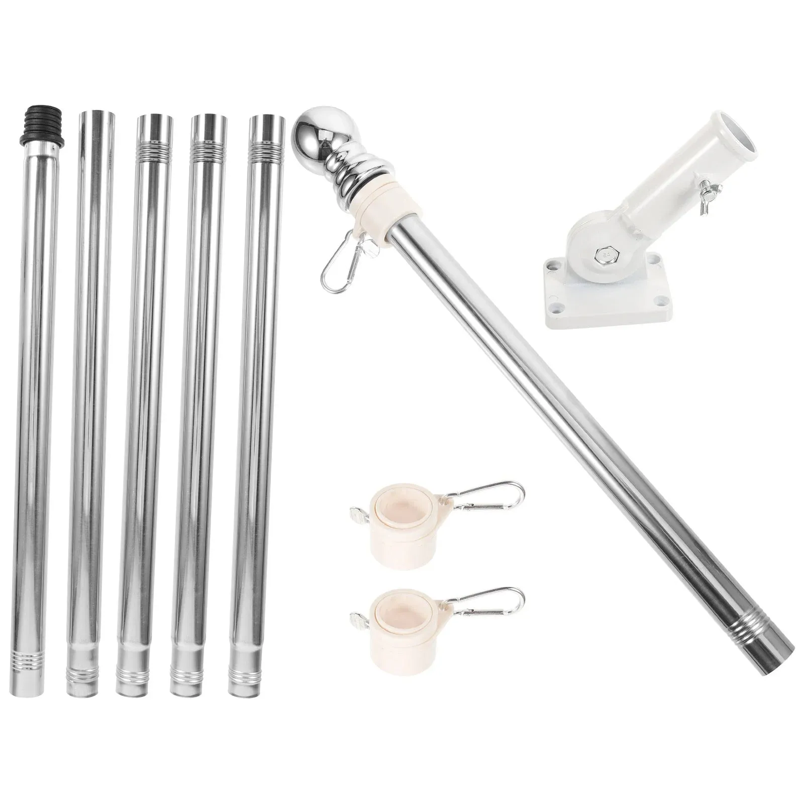 Aluminum Alloy Flag Pole with 180 Degree Adjustable Base