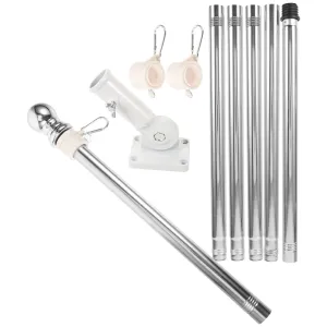 Aluminum Alloy Flag Pole with 180 Degree Adjustable Base
