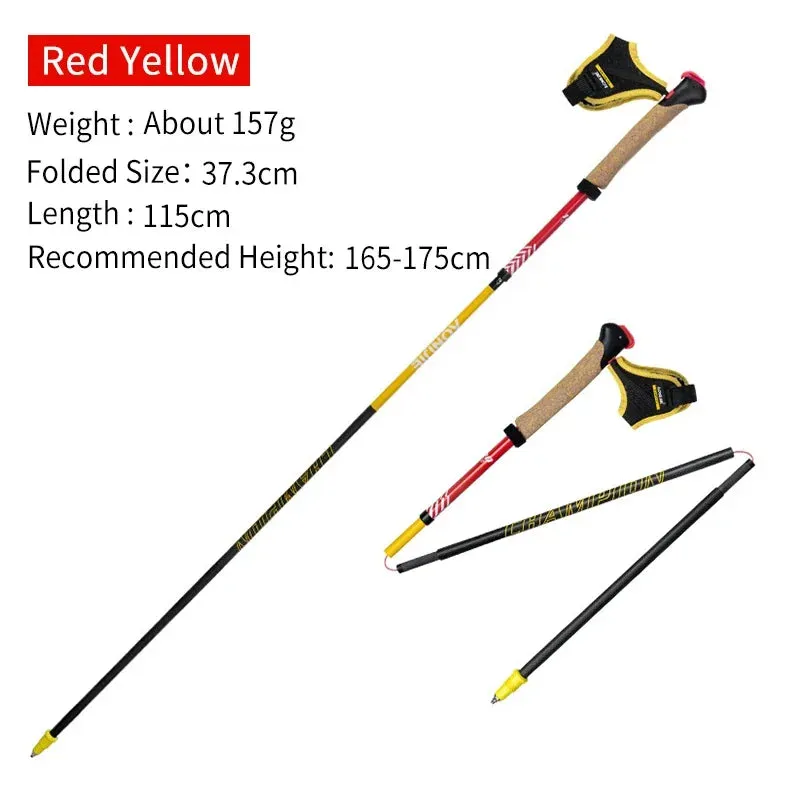 AONIJIE 2-Pack Carbon Fiber Trekking Poles – Quick-Lock & Ultralight for Hiking/Mountaineering-E4212